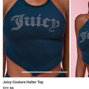 Juicy couture forever 21 halter top navy xl